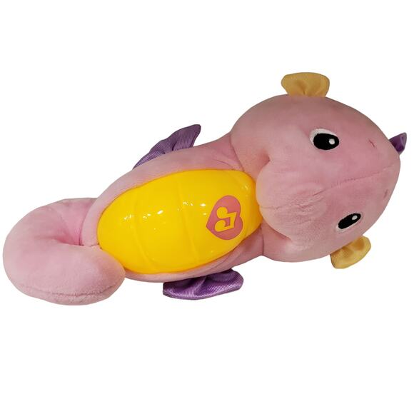 Fisher Price Soothe N Glow Pink Seahorse Crib Toy Plush Stuffed Animal Seahorse - Picture 7 of 8